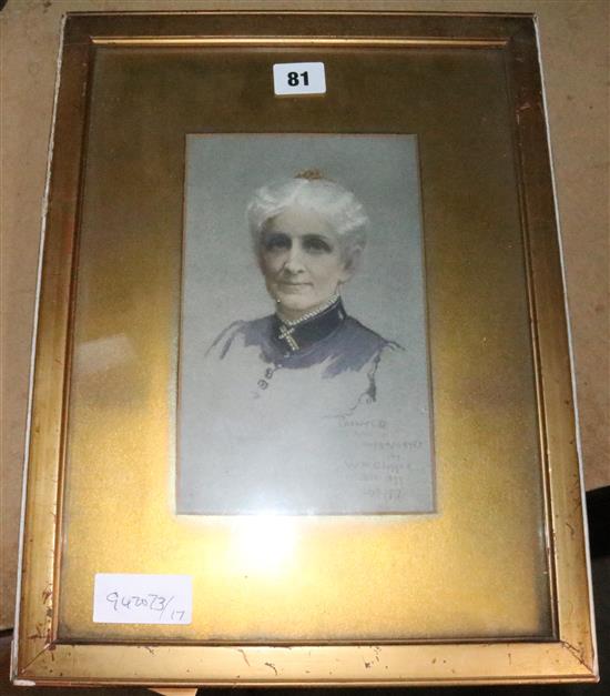 Painting of Mrs Eddy with reciept by W B Closson